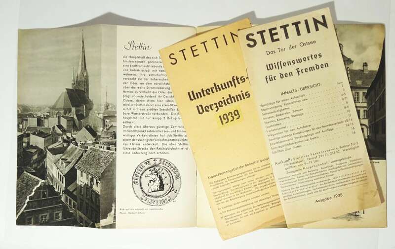 Prospekt Stettin 1938 1939 Tor zu Ostsee Pommern Szczecin Polen