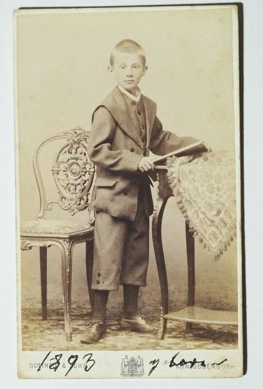 CDV Foto Bube in feinen Zwirn um 1890 Gottheil und Sohn Königsberg Ostpreussen 