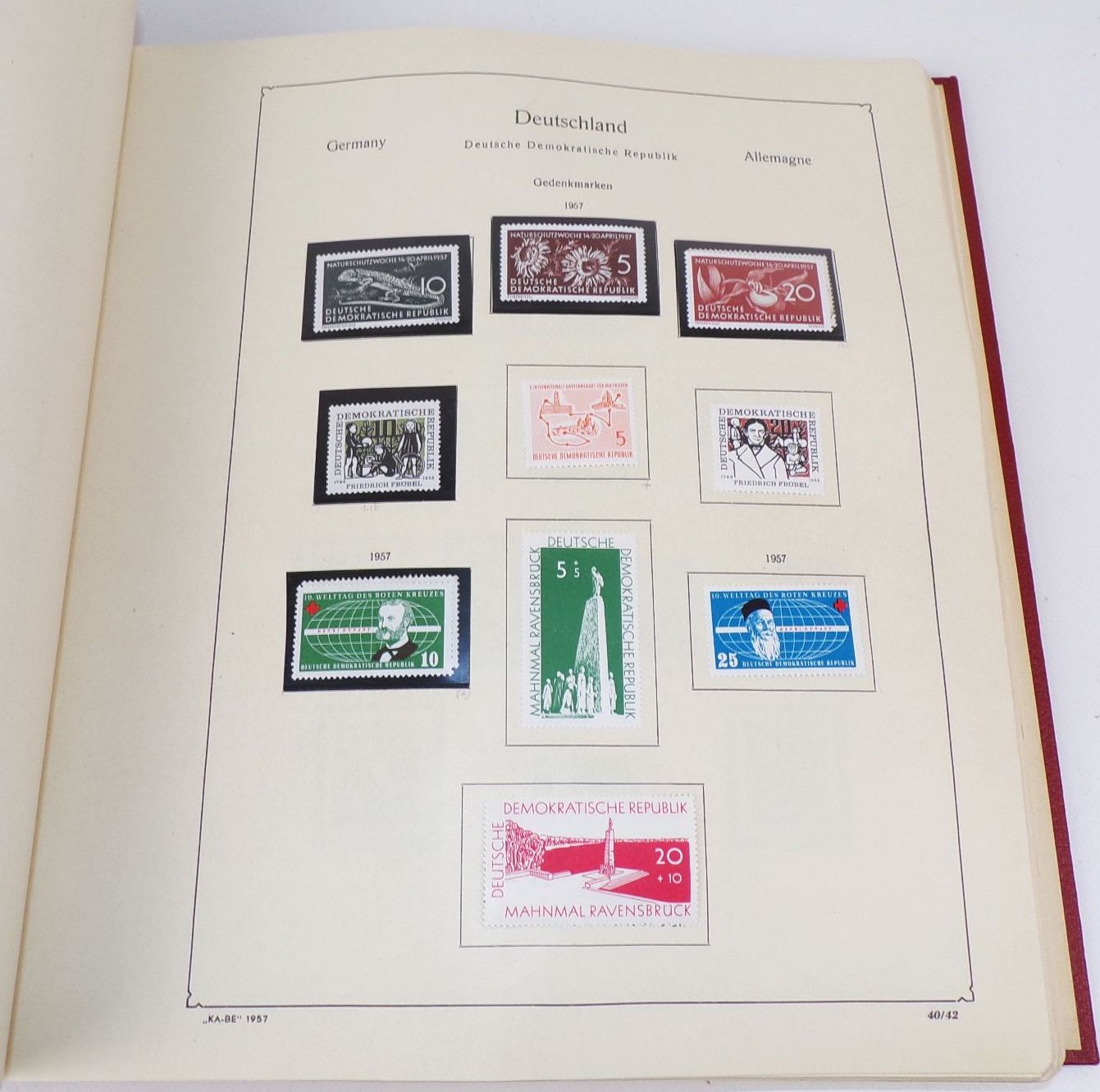 Kabe Album SBZ DDR 1949 bis 1968 Briefmarken Mao Schiller Köpfe