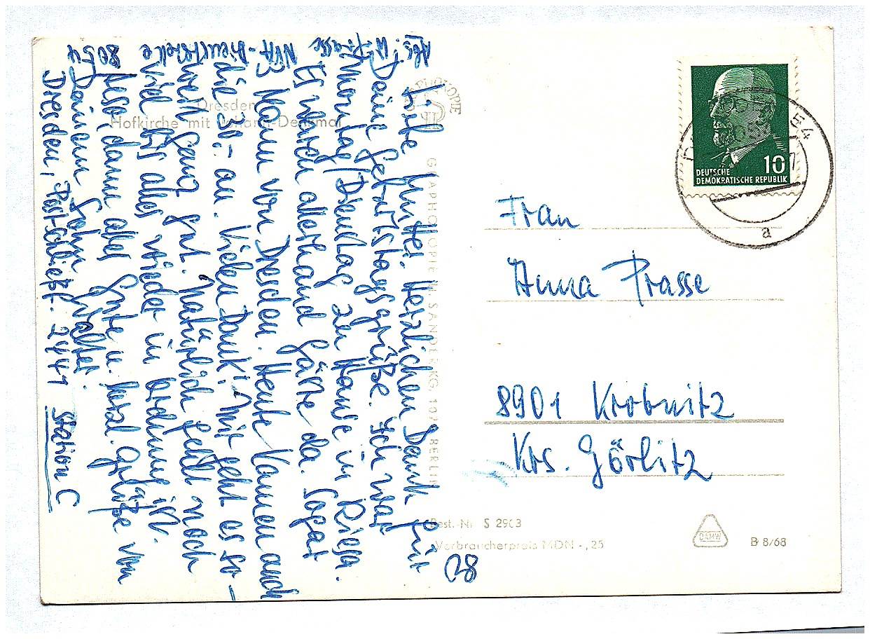 Ak Foto DDR Dresden Hofkirche mit König Johann Denkmal Ak Foto DDR Dresden Hofkirche mit König Johann Denkmal