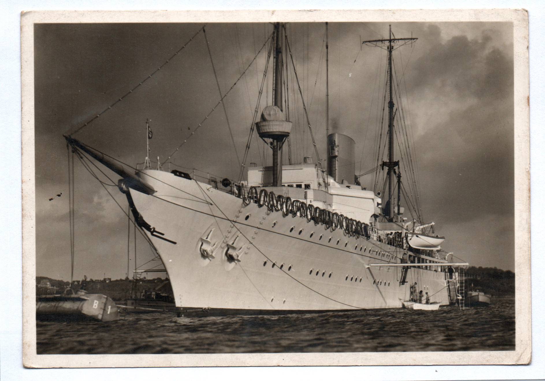 Foto Ak Aviso Grille 2 Wk Kriegsmarine Staatsyacht