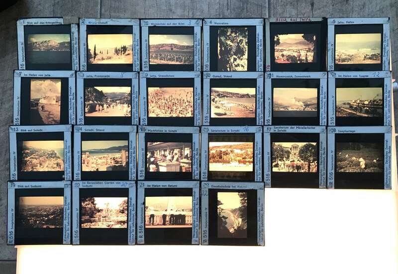 Dias alte Lehrmittel Sowjetunion Deutschland Glasdias