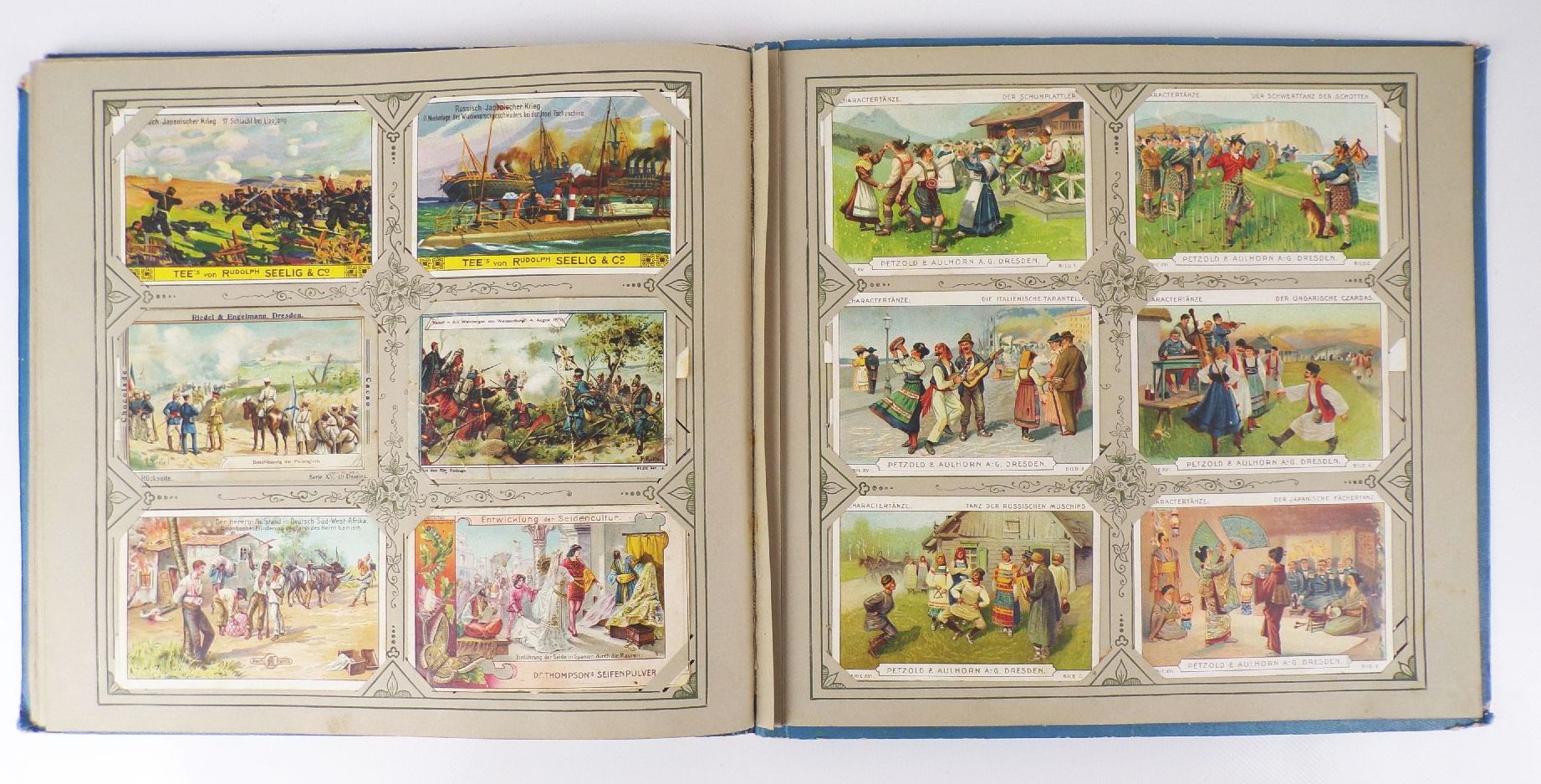 Sammelbilderalbum Petzold und Aulhorn um 1900 Kaufmannsbilder Sammelbilderalbum Petzold und Aulhorn um 1900 Kaufmannsbilder