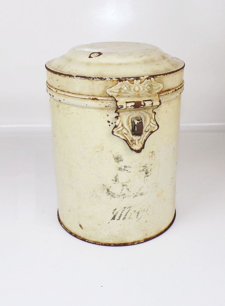 Alte Mehldose Blechdose Mehl Behälter Vintage Shabby Chic Deko Alte Mehldose Blechdose Mehl Behälter Vintage Shabby Chic Deko