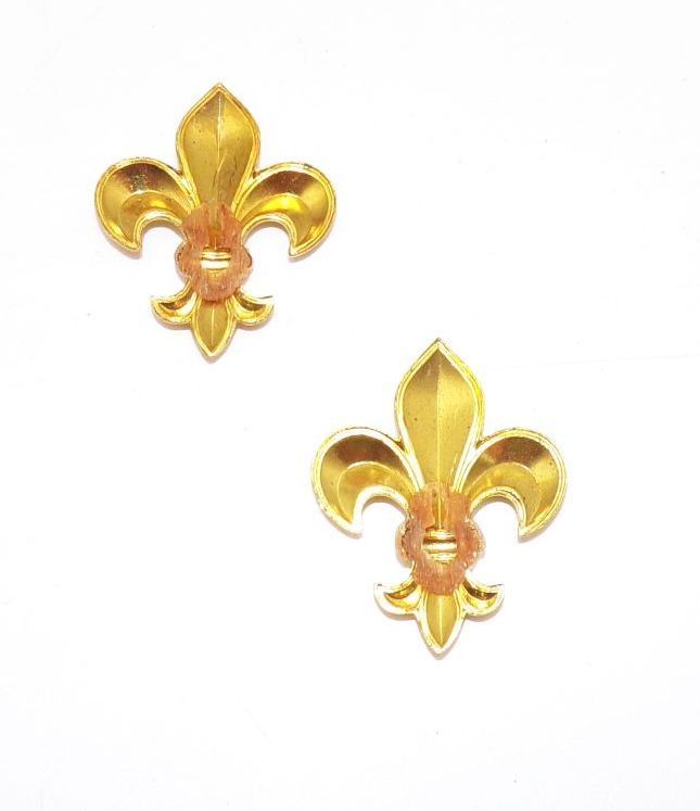 Zierapplikationen Lilie Frankreich Wappen Gold Basteln Dekorieren 