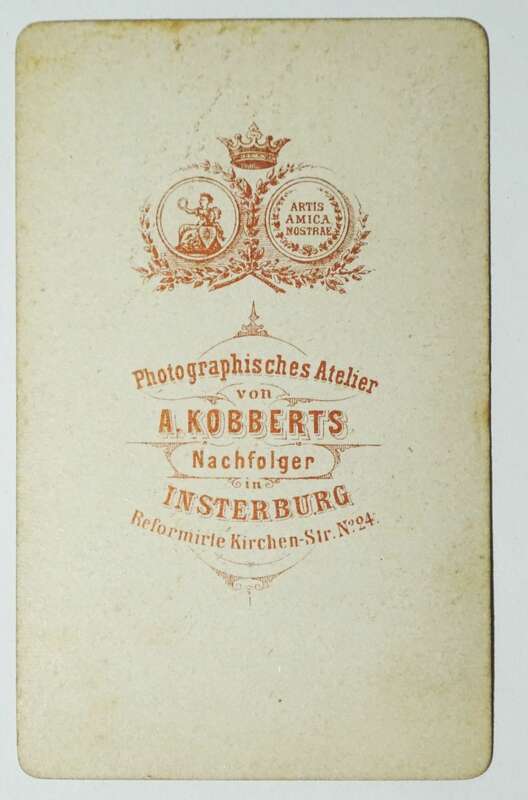 Carte de Visite Foto vier Geschwister Liedke Insterburg Ostpreussen 1890er 