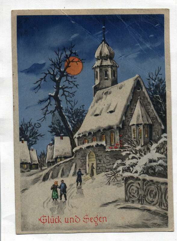 Ak Glück und Segen Weihnachtskarte 1947
