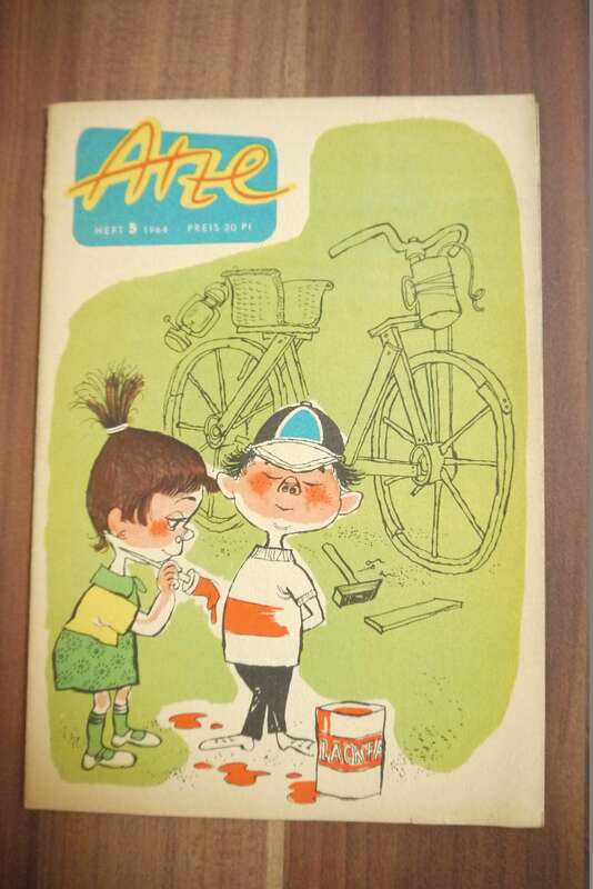 Atze Das Fahrrad Mark Twain 1964 Heft 5 DDR Zeitschrift Kinder Comic