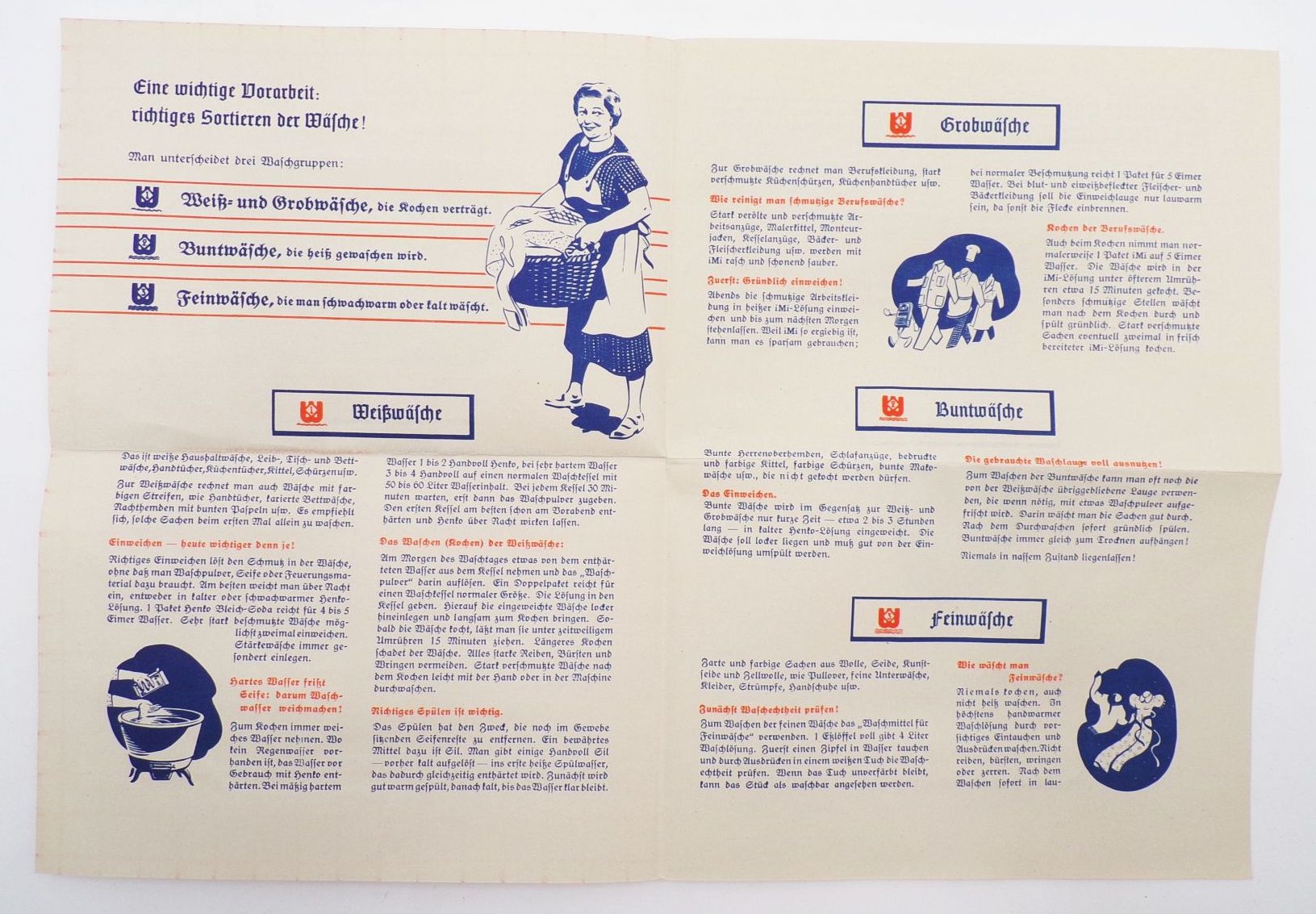 Alte Persil Imi Henko Waschmittel Reklame Prospekt 1938 Papierwerbung