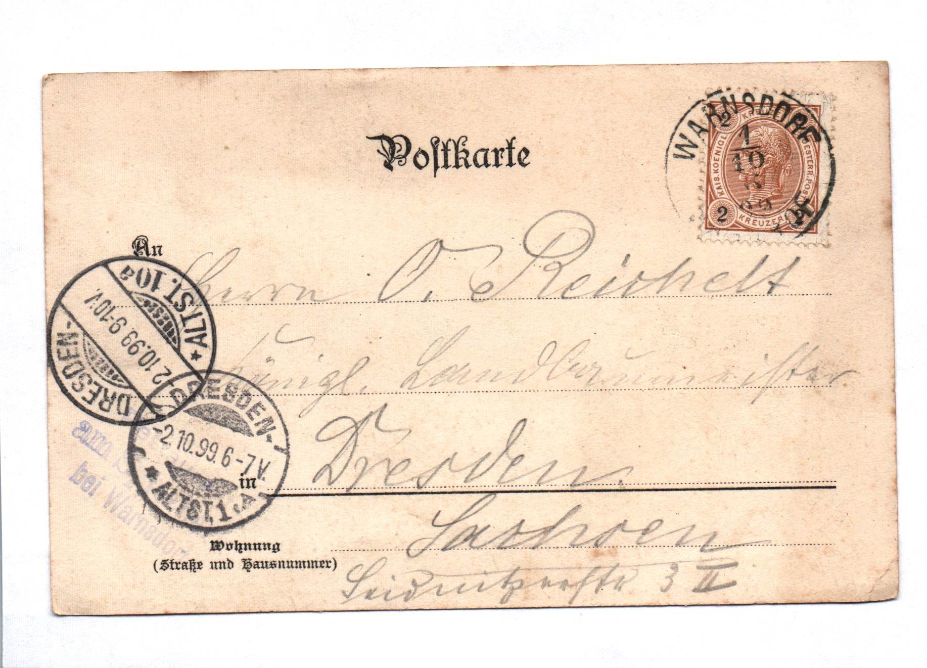Ak Gruß vom Spitzberg b. Warnsdorf 1899 