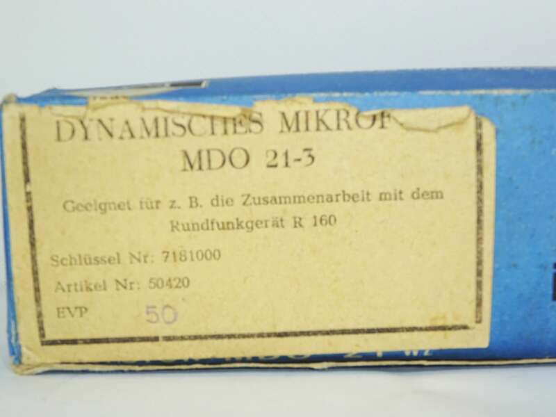 Unitra Mikrofon MDO 21-3 mit OVP für R160 DDR