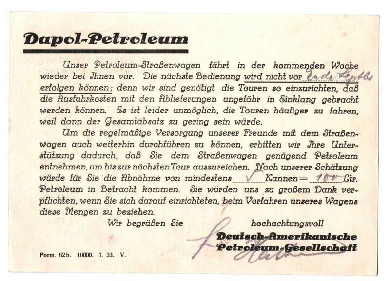 Drucksache Essoclub Deutsch Amerikanische Petrouleum Gesellschaft 1934