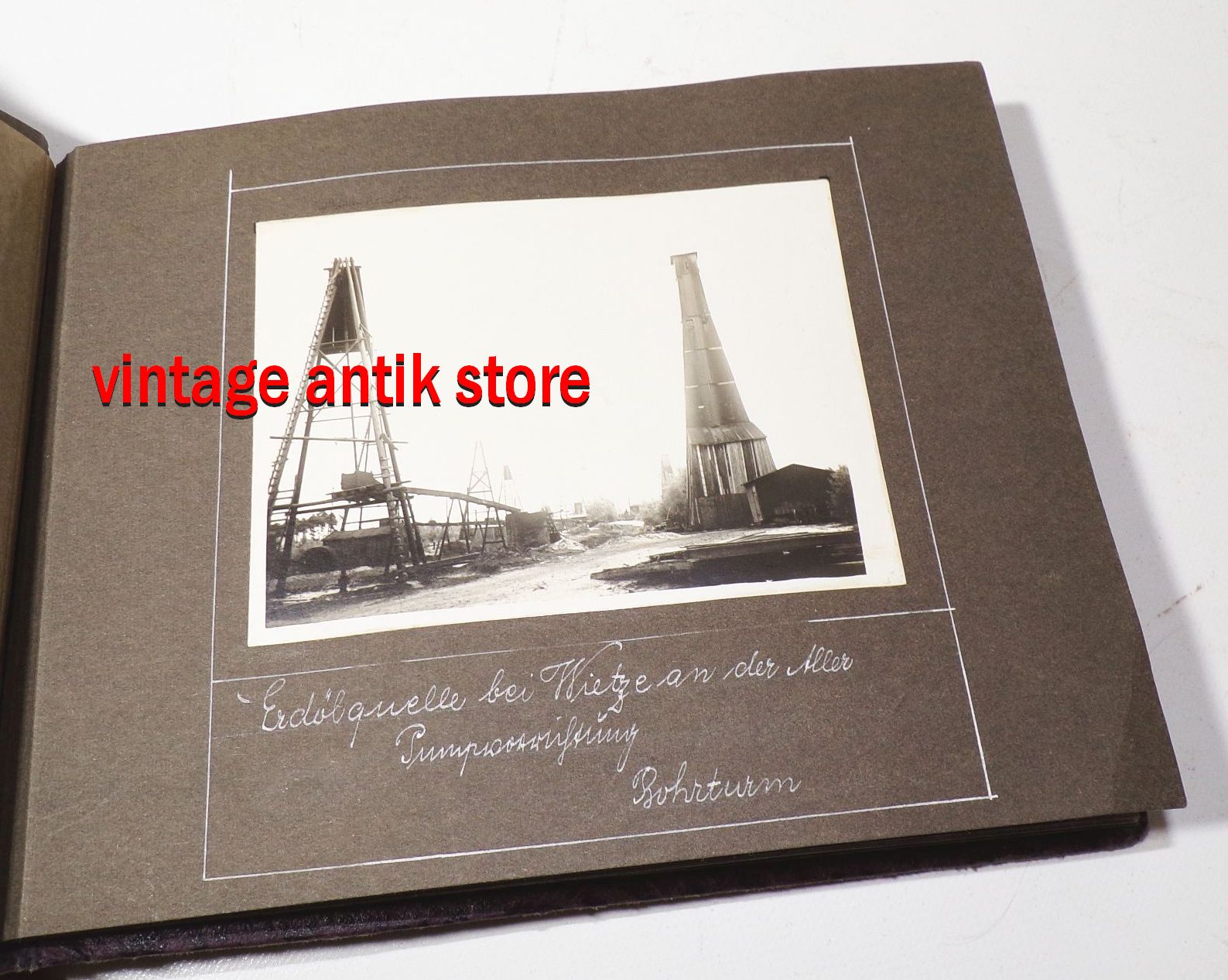 Fotoalbum Ostfriesland Windmühle Moorbagger Moor Erdöl Quelle Wietze 1925