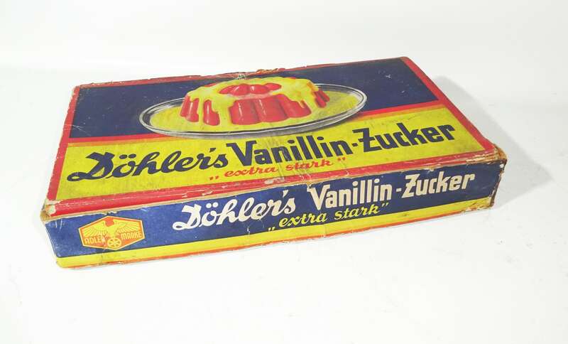 Schöner Reklame Karton Döhler Vanillin Zucker Laden Kolonial Deko 1930er Vintage