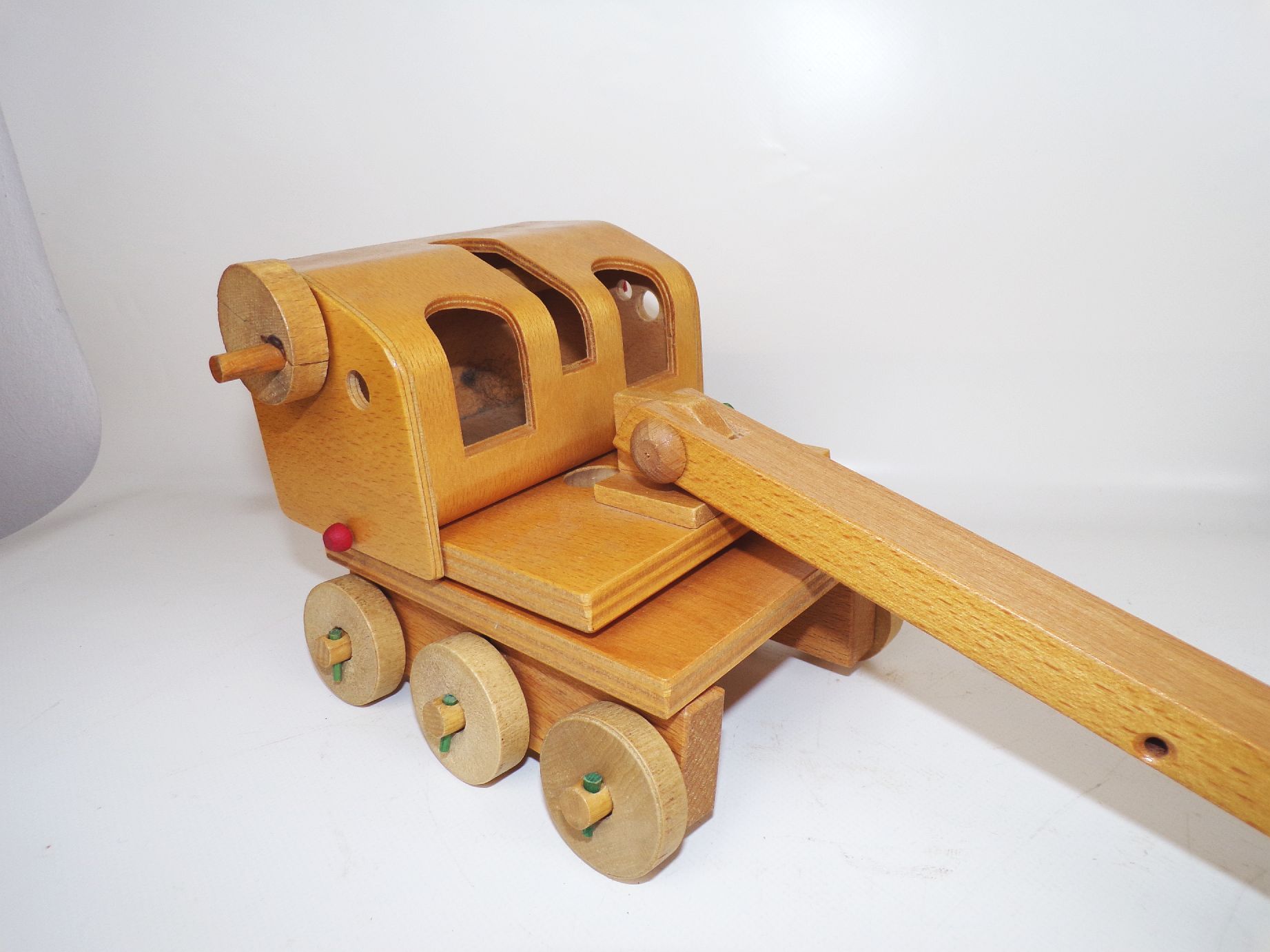 Alter Kran Baukasten Holzspielzeug Frankenwald Elfriede Jahn Ossla Thüringen 1963