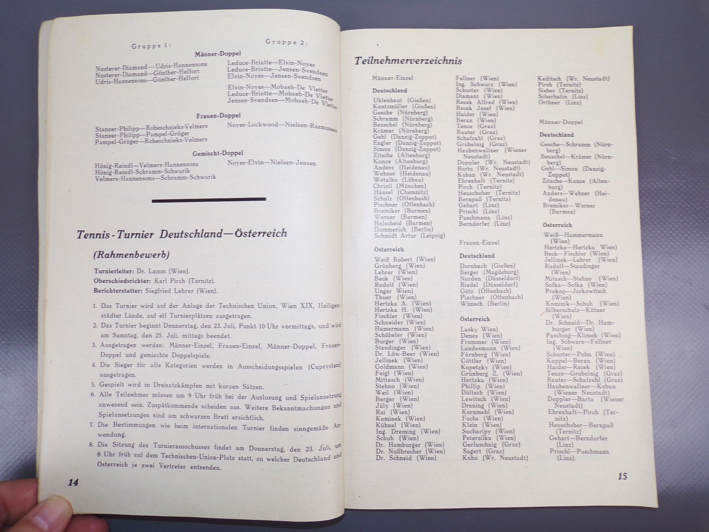 Wien Arbeiter Olympiade 1931 Zeit Programm Wettkämpfer Verzeichnis Sozialisten 