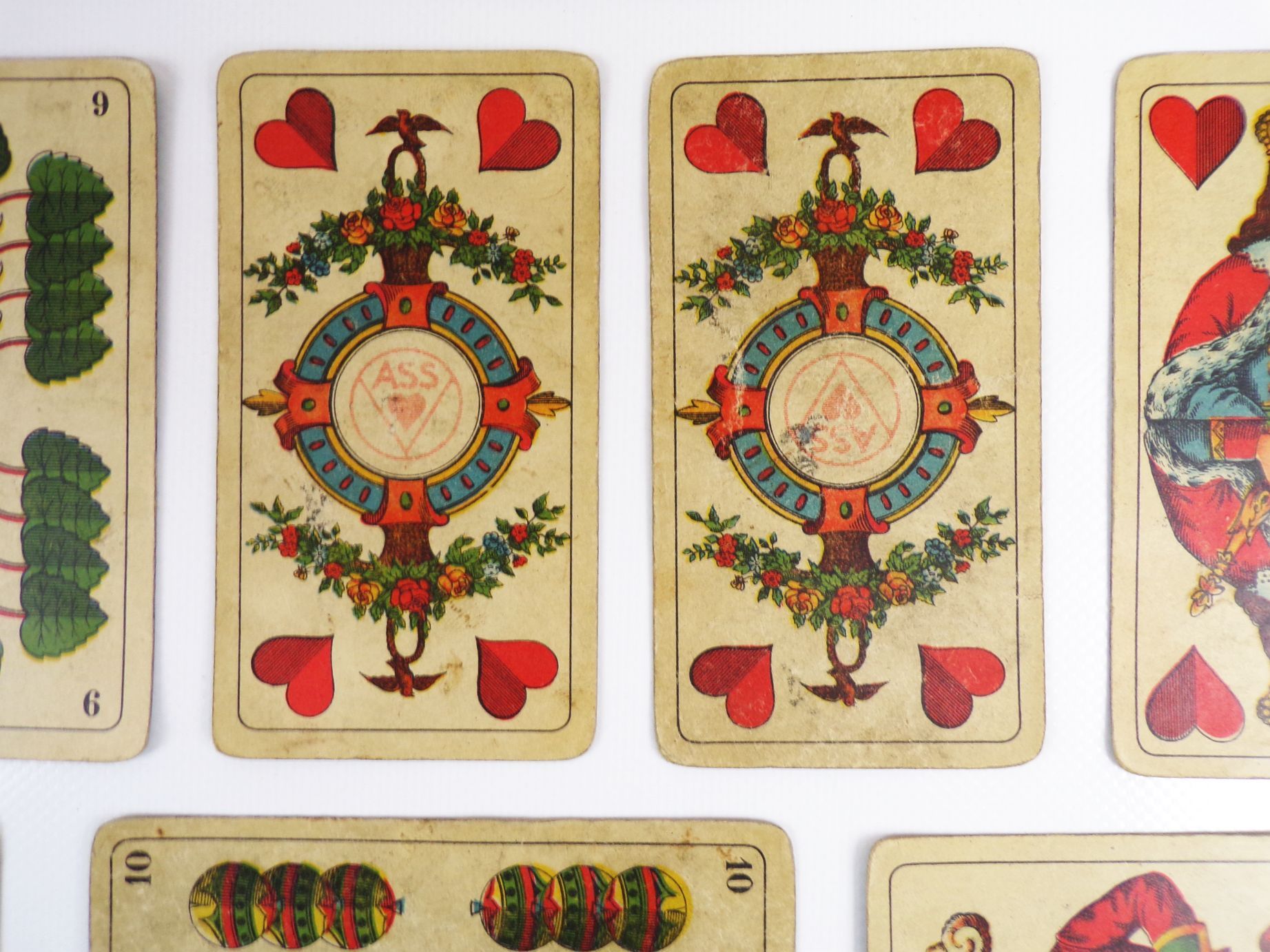 Altes Doppelkopf Kartenspiel Schwerdter Karte Nr 128D ASS Altenburg