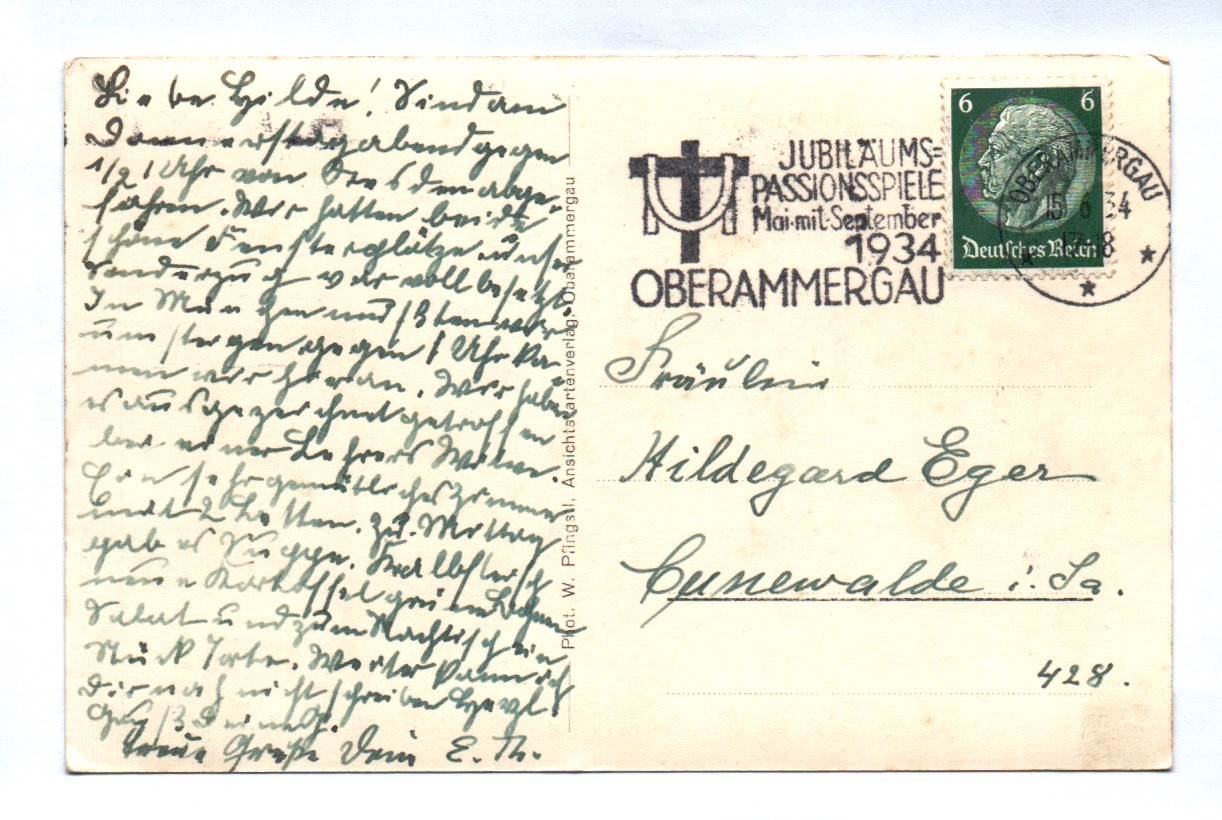 Ak Jubiläums Passionsspiele Oberammergau 1934 Bayern Ak Jubiläums Passionsspiele Oberammergau 1934 Bayern