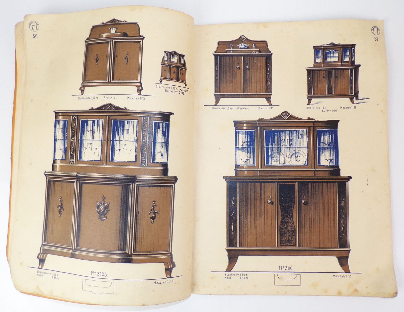 Altes Musterbuch Neuzeitliche Möbel 1930 er Art Deco Tausk Berlin 