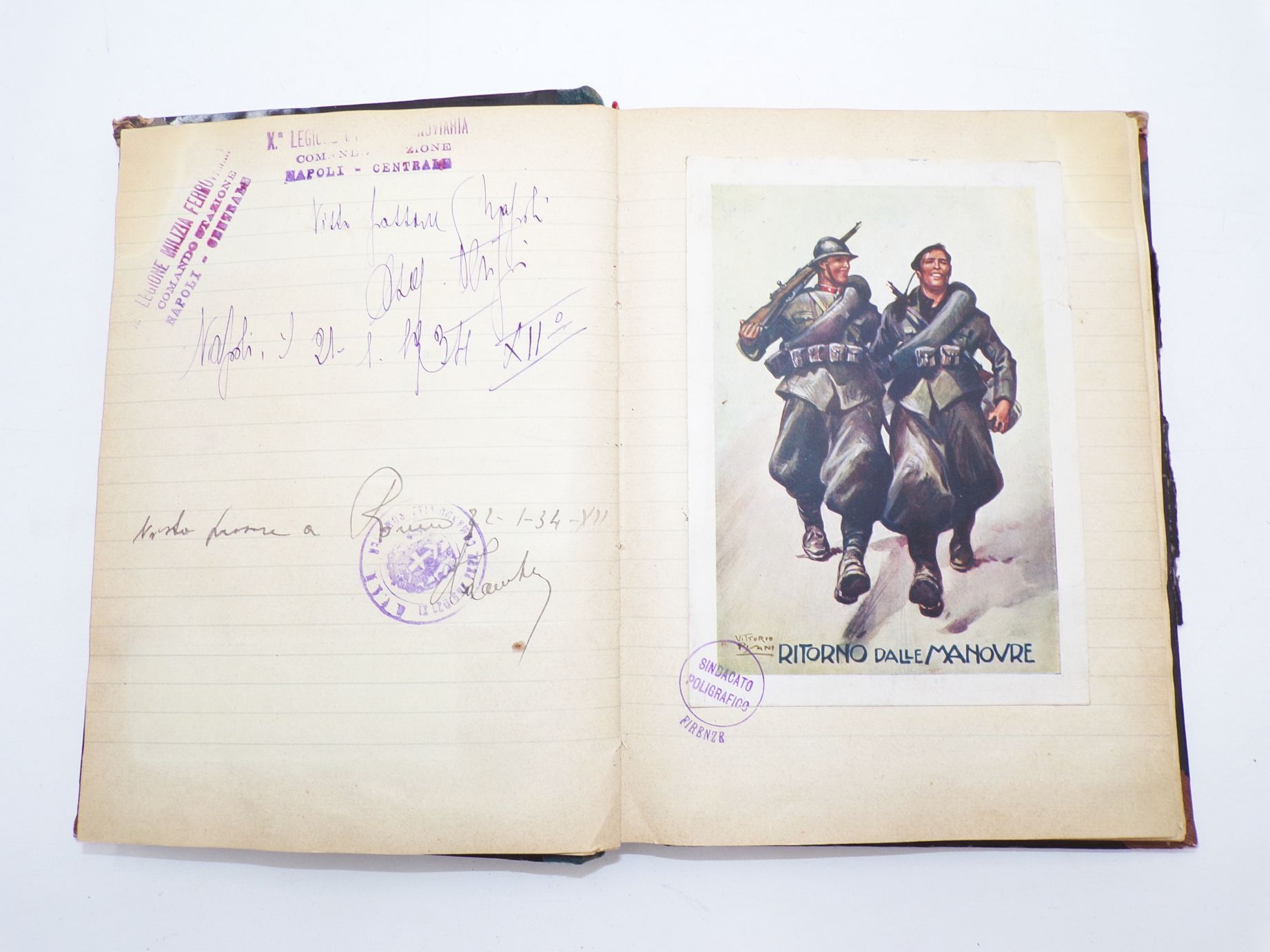 Reisetagebuch Italien 1933 Drittes Reich handgeschrieben mit Postkarten Fotos und Ausschnitten Reisetagebuch Italien 1933 Drittes Reich handgeschrieben mit Postkarten Fotos und Ausschnitten