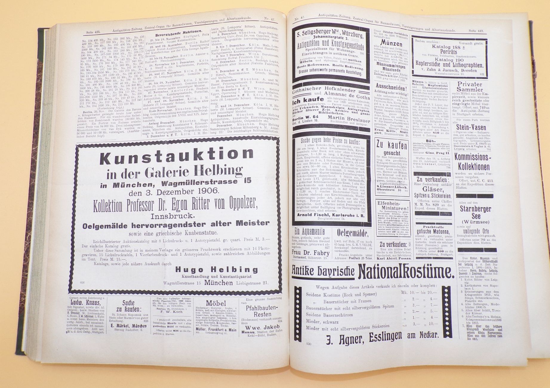 Antiquitäten Zeitung 1906 1907 gebundener Jahrgang Antiquitäten Zeitung 1906 1907 gebundener Jahrgang