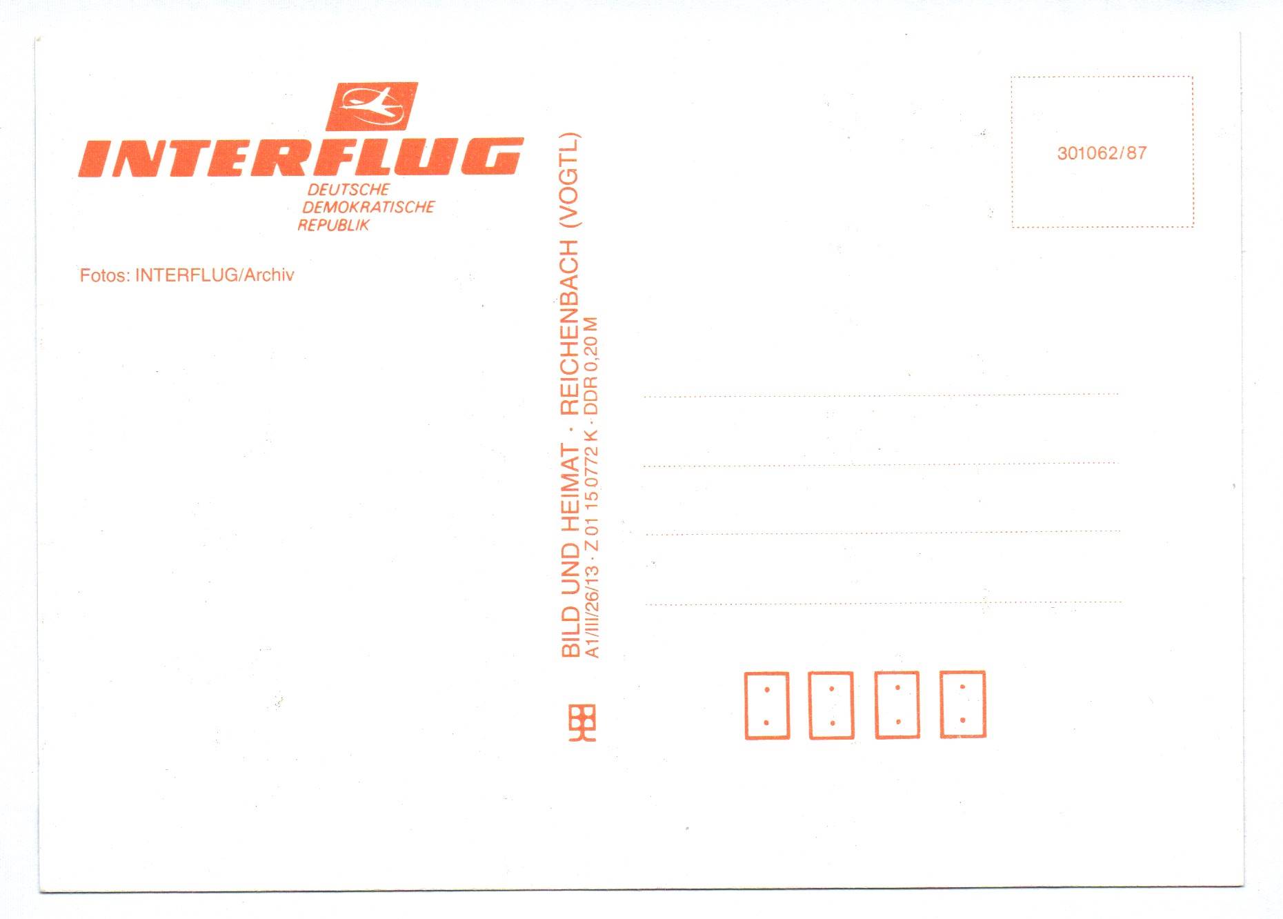 Ak Interflug DDR-SEL Piloten Flugbegleiterinnen Flugzeug IL-62 Ak Interflug DDR-SEL Piloten Flugbegleiterinnen Flugzeug IL-62