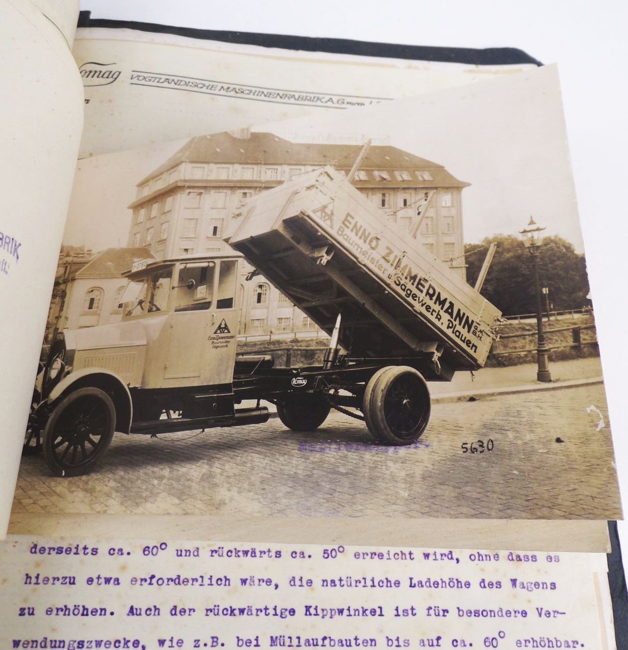 Vomag Plauen Automobil Lastkraftwagen Angebot 1927 Fotos Prospekte