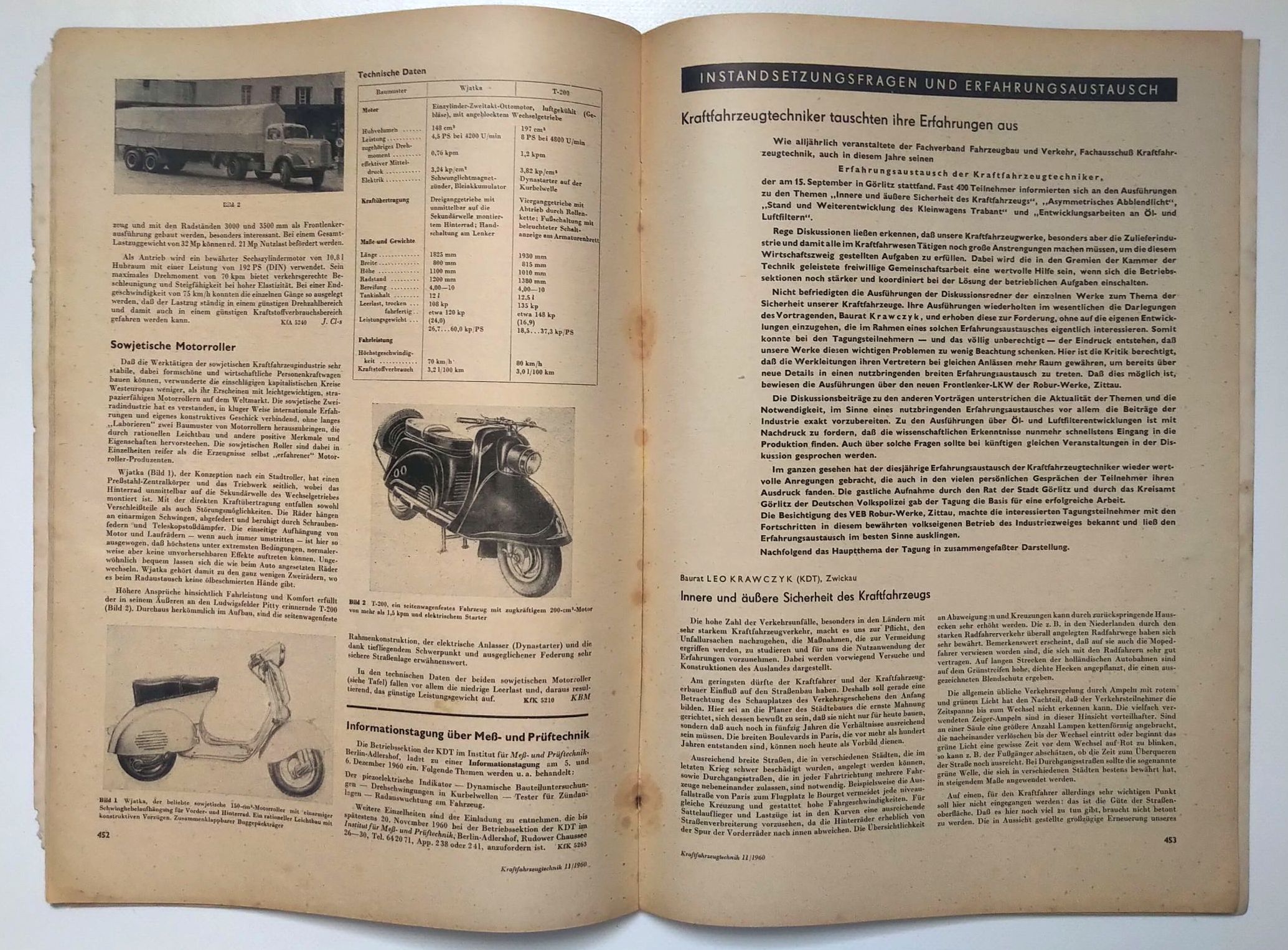 Kraftfahrzeugtechnik Zeitschrift DDR Nr 11 Multicar 1960 Kraftfahrzeugtechnik Zeitschrift DDR Nr 11 Multicar 1960