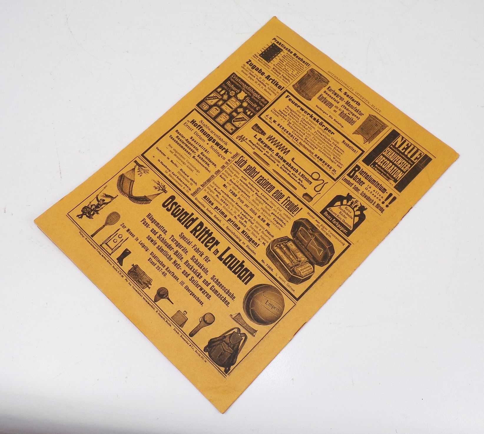 Internationales Offerten Blatt 1912 Nr 31 Anzeiger viele Werbeanzeigen