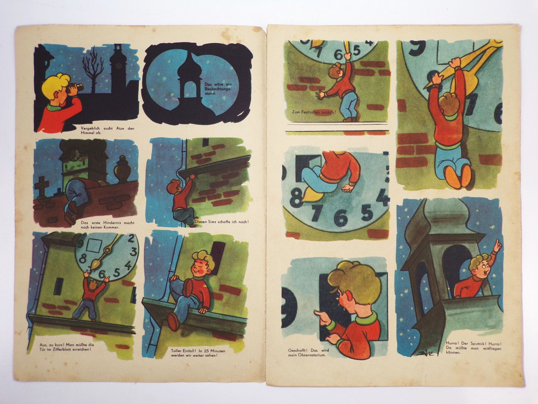 Atze Achtung Sputnik Nr 12 von 1957 DDR Kinderzeitung Atze Achtung Sputnik Nr 12 von 1957 DDR Kinderzeitung