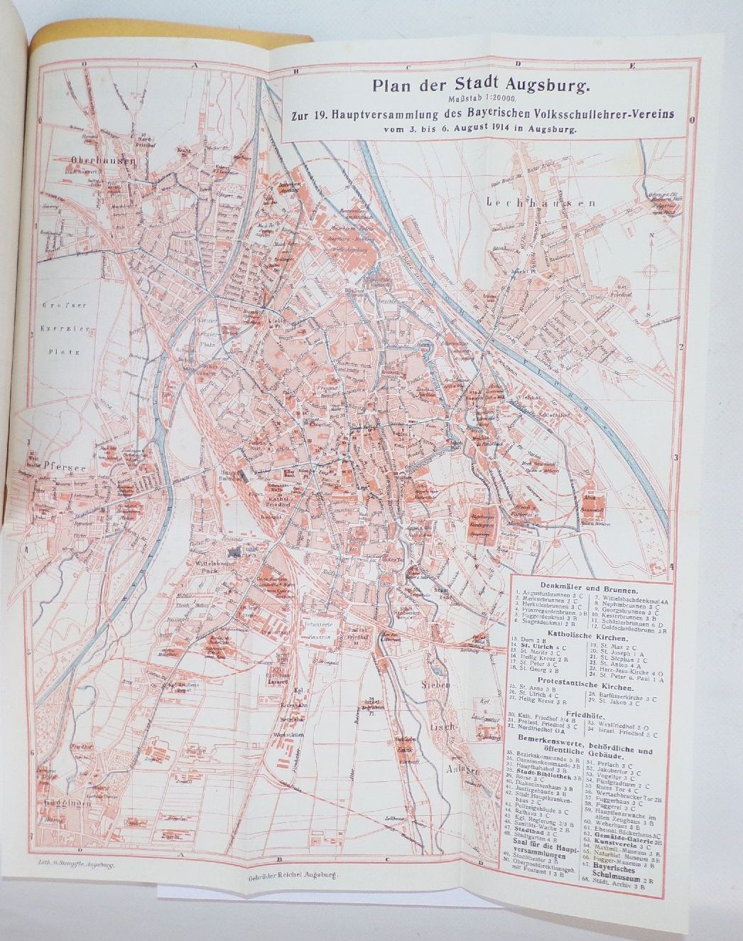Bayerischer Volksschullehrer Verein Fest Führer Augsburg 1914 