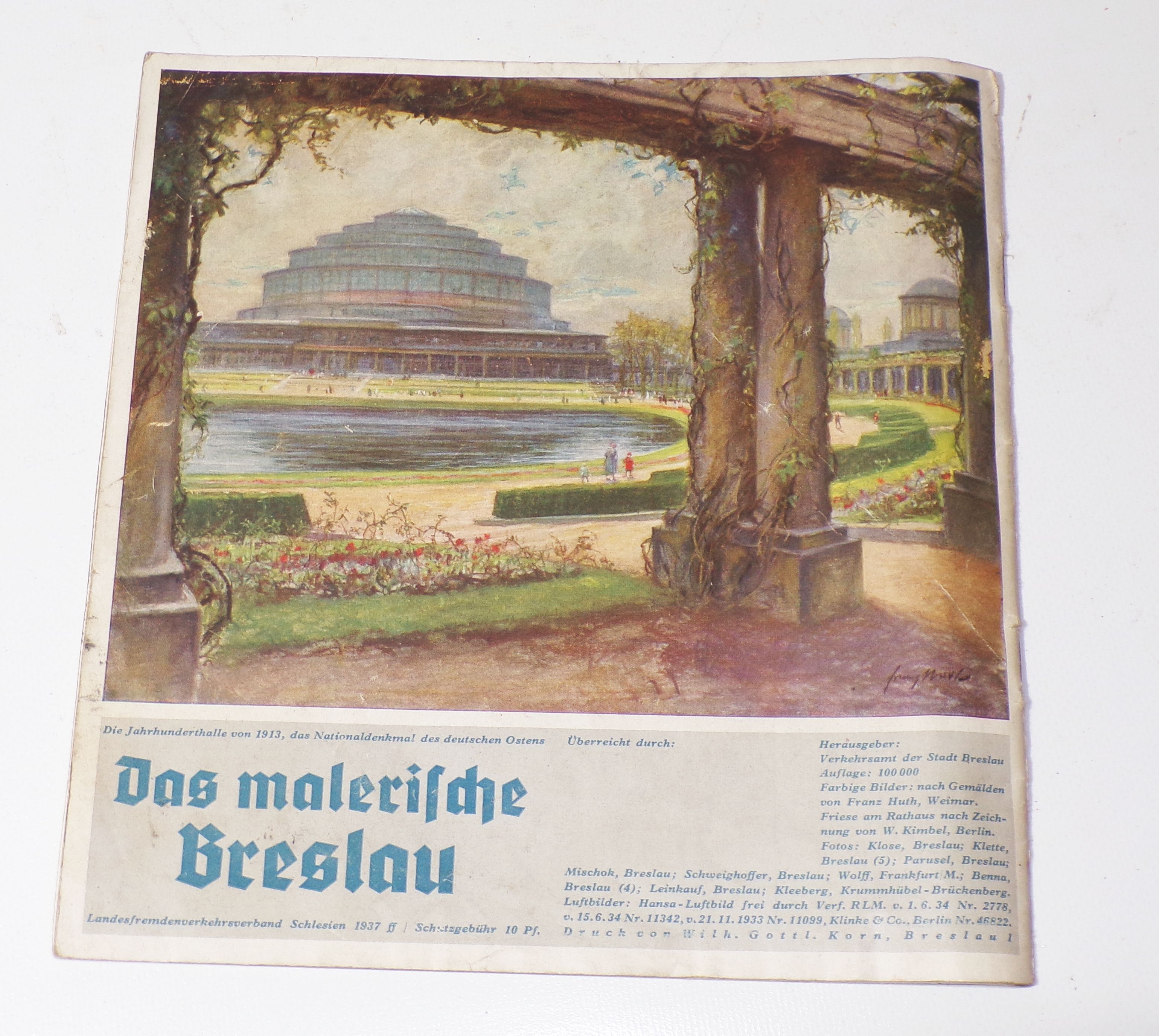 Das malerische Breslau 1937 Schlesien Reise Broschur Das malerische Breslau 1937 Schlesien Reise Broschur
