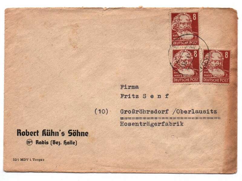 Firmen Brief 1949 Robert Kühn Söhne Radis Bezirk Halle 