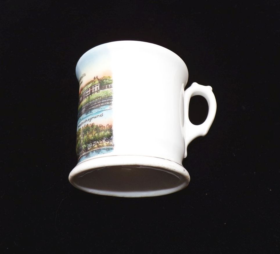 Alte Andenken Tasse Pillnitz Ansichten Friedrichsgrund Schlossgarten um 1900