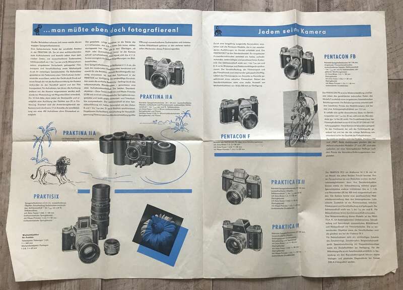 Heft Flyer EXA EXAKTA WERRA Kameras Prag Warschau Berlin