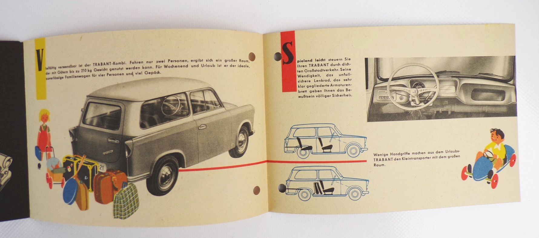 Altes Prospekt Trabant VEB Sachsenring Automobilwerke Zwickau 1961 Trabi Altes Prospekt Trabant VEB Sachsenring Automobilwerke Zwickau 1961 Trabi
