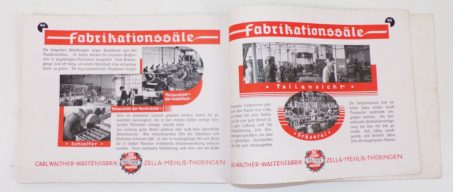 Waffen Katalog Walther Waffenfabrik Zella Mehlis 1936