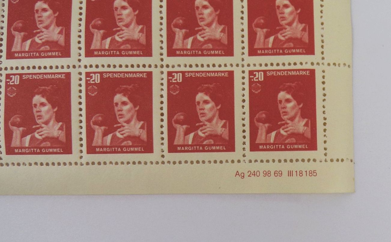 Spendenmarke Blöcke Margitta Gummel DTSB DDR Spendenmarke Blöcke Margitta Gummel DTSB DDR