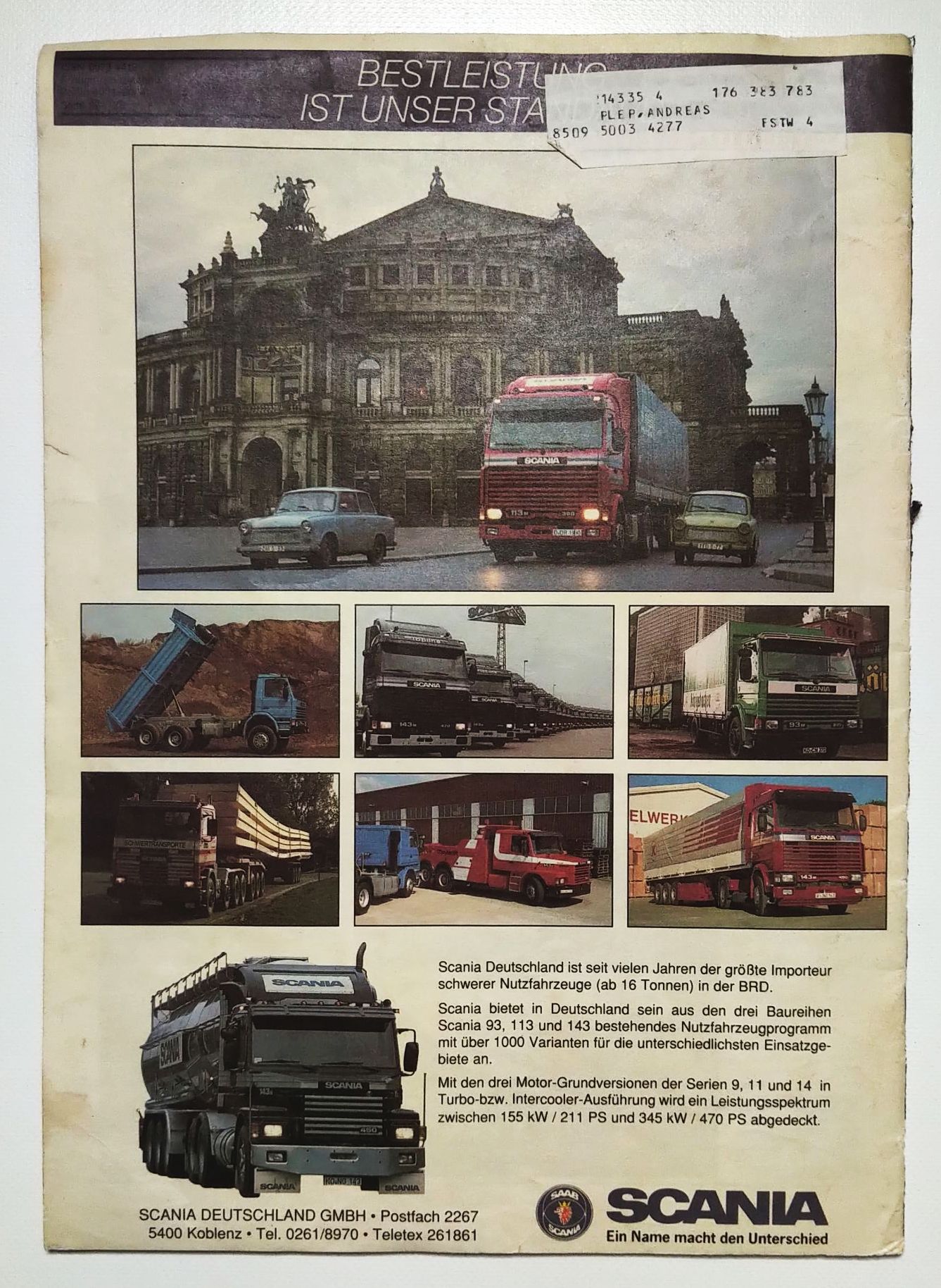 Zeitschrift KFT Nr 4 SCANIA 143 MIT LKW 1990 Kraftfahrzeugtechnik Zeitschrift KFT Nr 4 SCANIA 143 MIT LKW 1990 Kraftfahrzeugtechnik