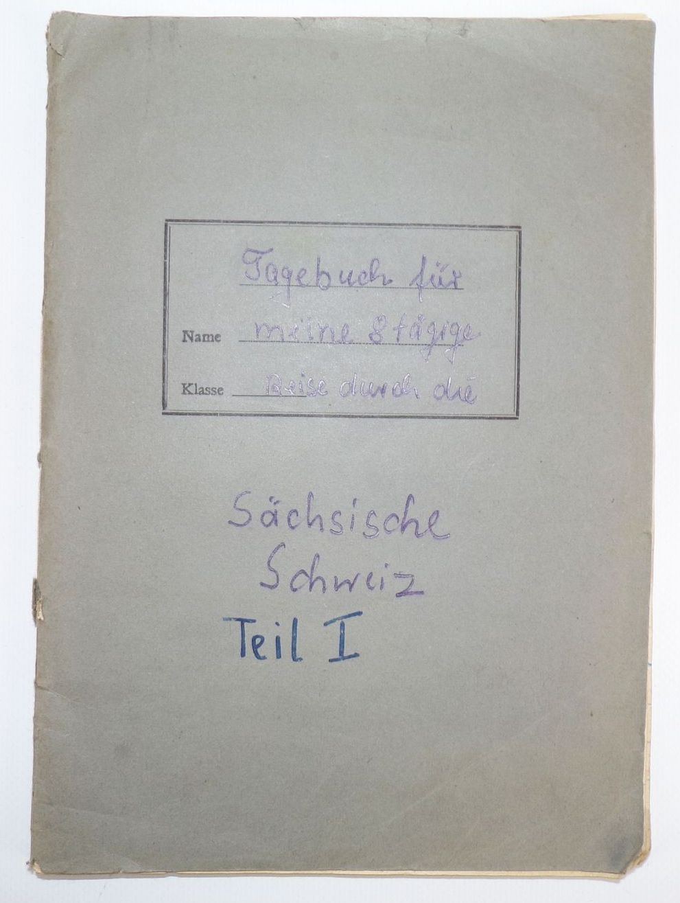 Reise Tagebuch Sächsische Schweiz 1952 handgeschrieben