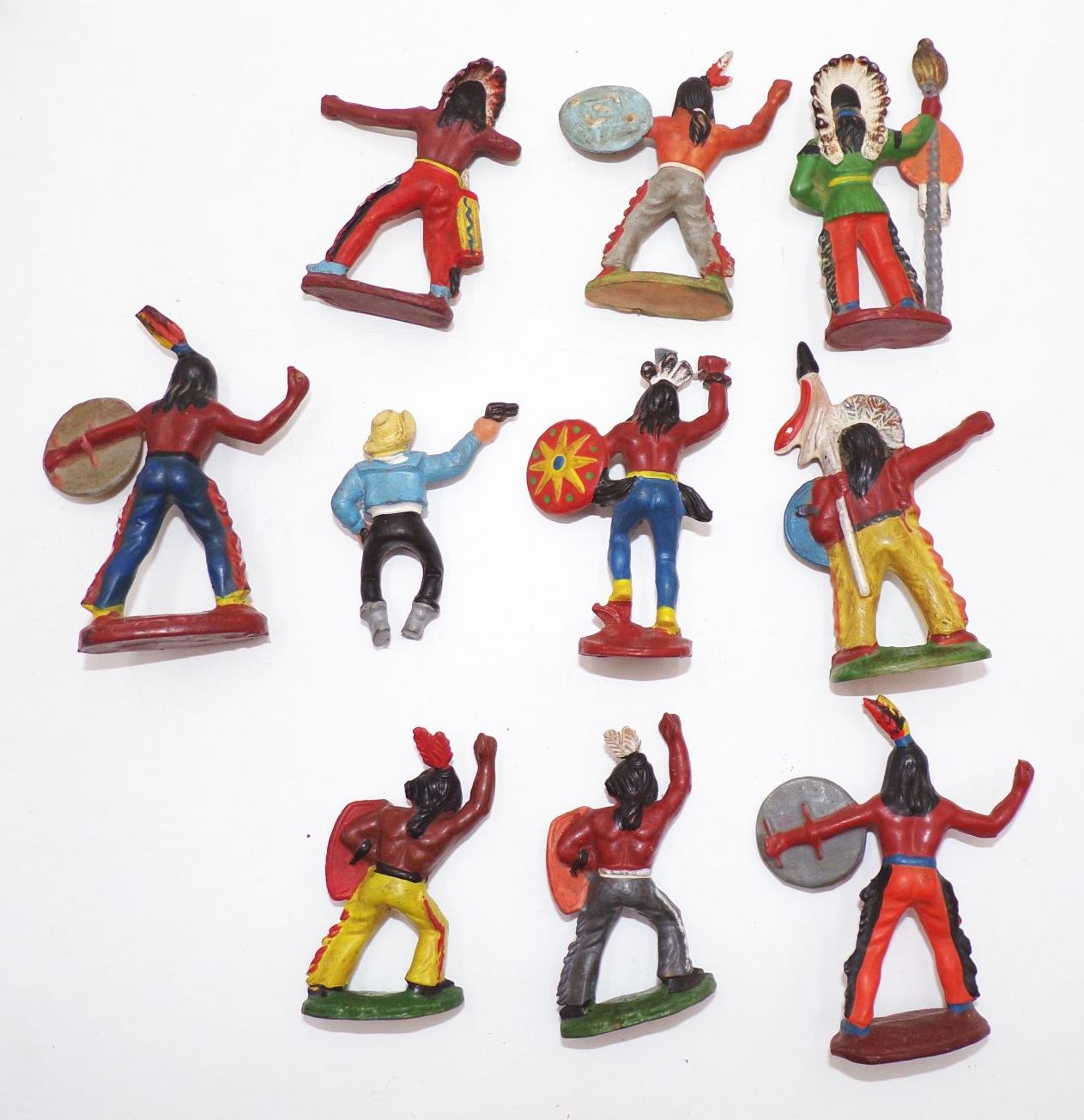 Weichgummi Indianer Cowboy DDR 10 Stück