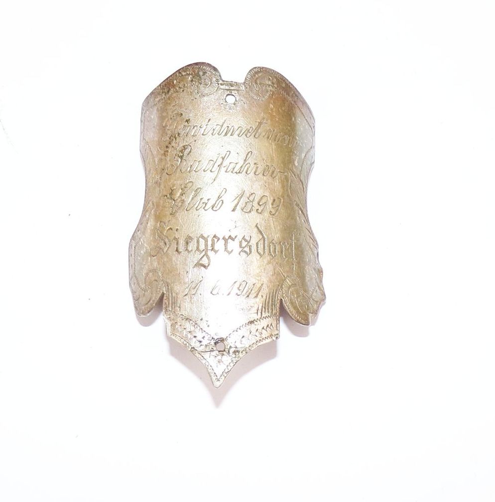 Alter Fahnennagel Radfahrer Club 1899 Siegersdorf Zebrzydowa Schlesien 1911