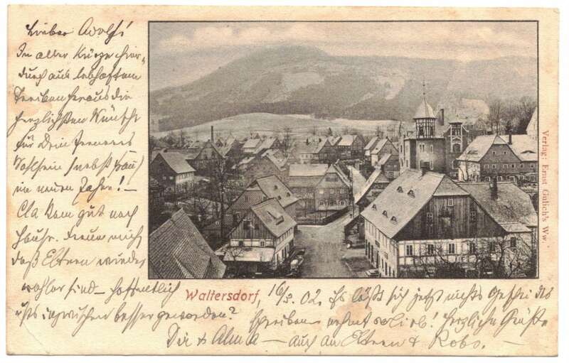 Litho Ak Waltersdorf Zittauer Gebirge Oberlausitz 1902