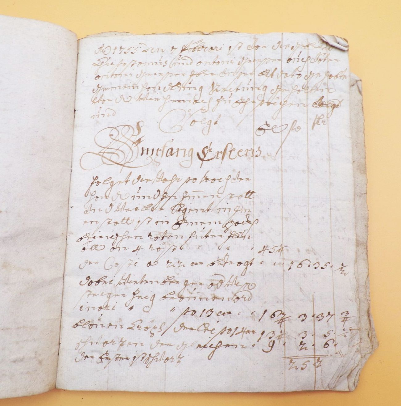 Handgeschriebenes Heft 1755