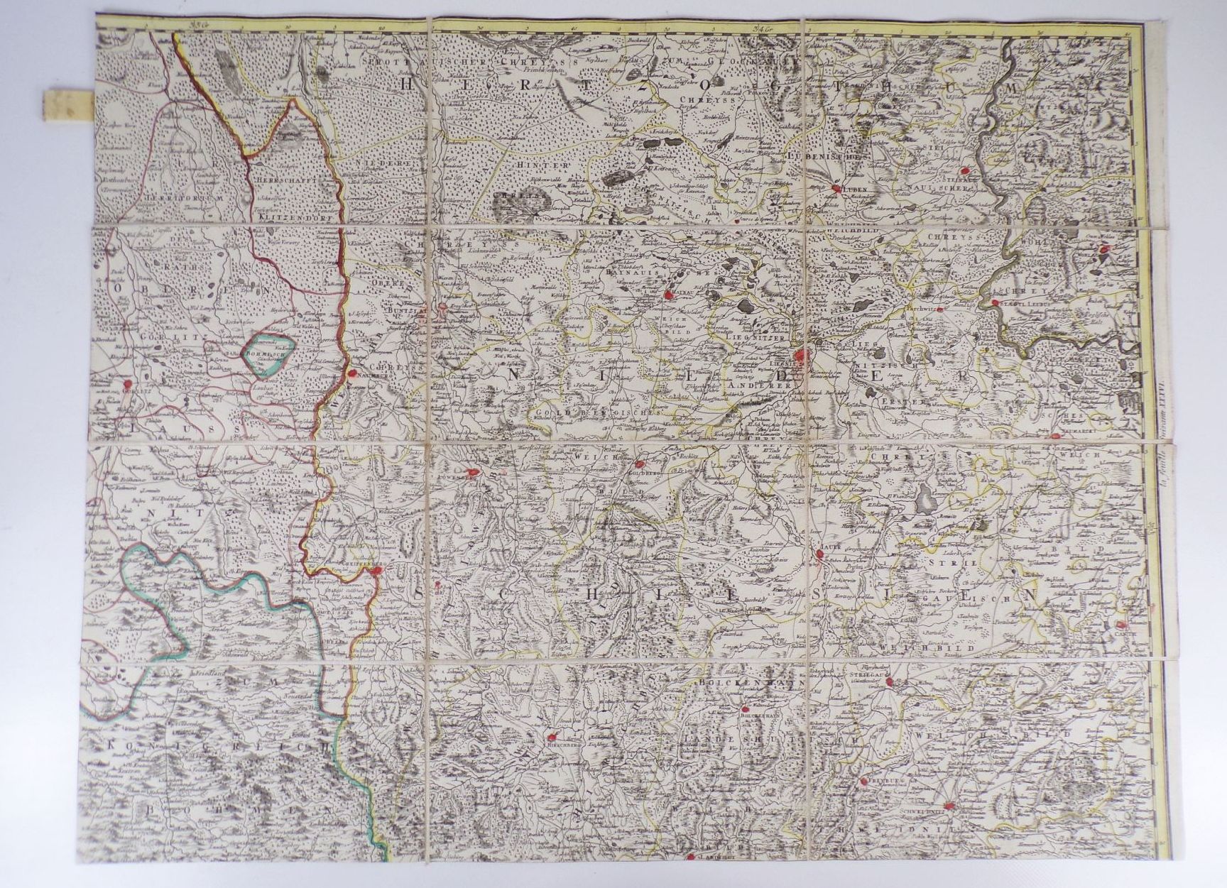 Le Royaume De Boheme 7 Kupferstich Landkarten um 1760 Böhmen