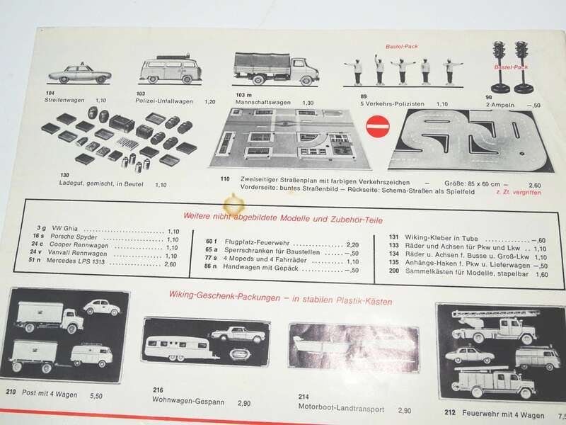 Prospekt Wiking 1972 Auto Modelle 