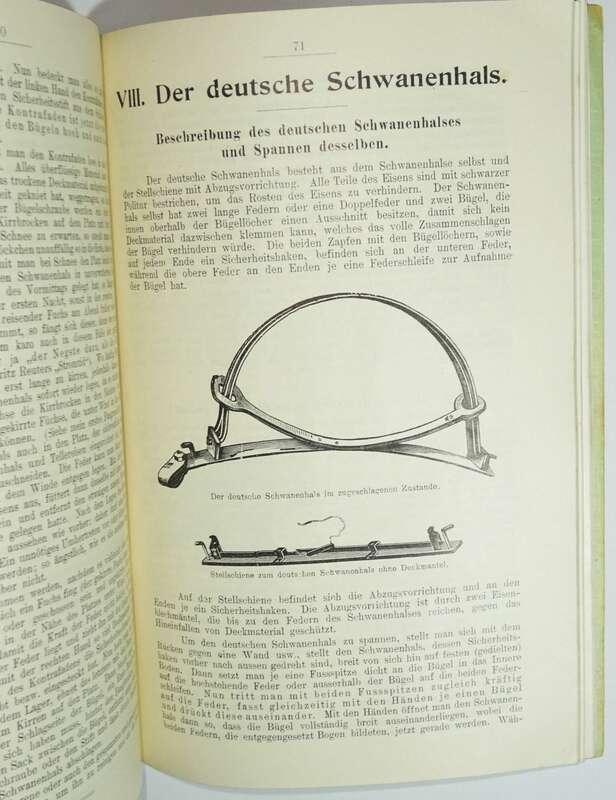 Anleitung zum Fangen von Fuchs Dachs Fischotter Marder Iltis Wiesel Katze Jäger 1905