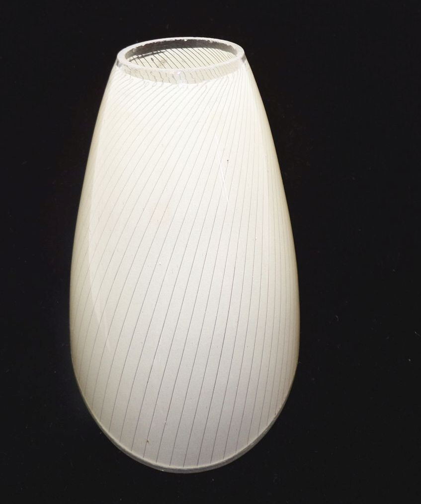 Alter Lampenschirm Tütenlampe Linien Dekor Ersatzglas Glas beige Ersatzschirm Alter Lampenschirm Tütenlampe Linien Dekor Ersatzglas Glas beige Ersatzschirm