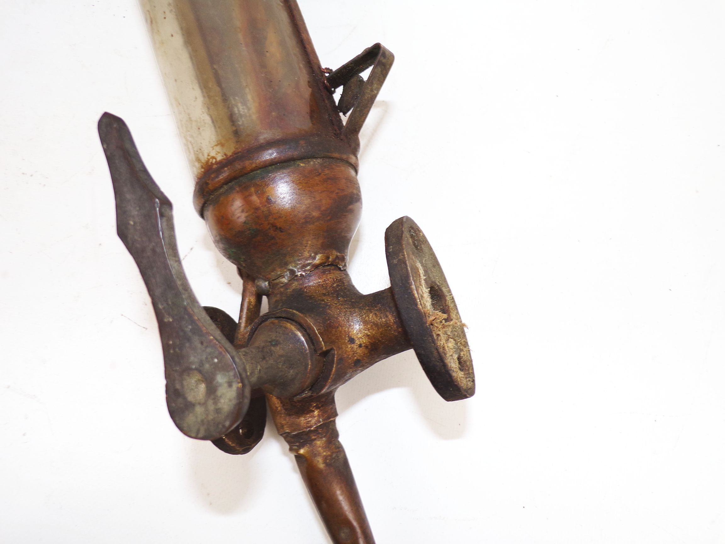 Alter Petroleum Abfüller Spender Mineralöl Tankstelle Zapfanlage vor 1945