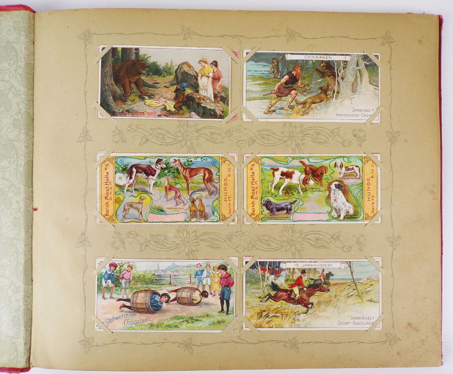 Sprengel Bilder Sammelbilderalbum um 1900 Kaufmannsbilder trading cards Sprengel Bilder Sammelbilderalbum um 1900 Kaufmannsbilder trading cards
